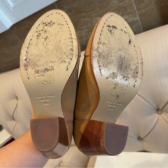 Rag & BONE Ankle Booties Boots Size 6.5 Beige HARROW Leather Belted. - Picture 6 of 12